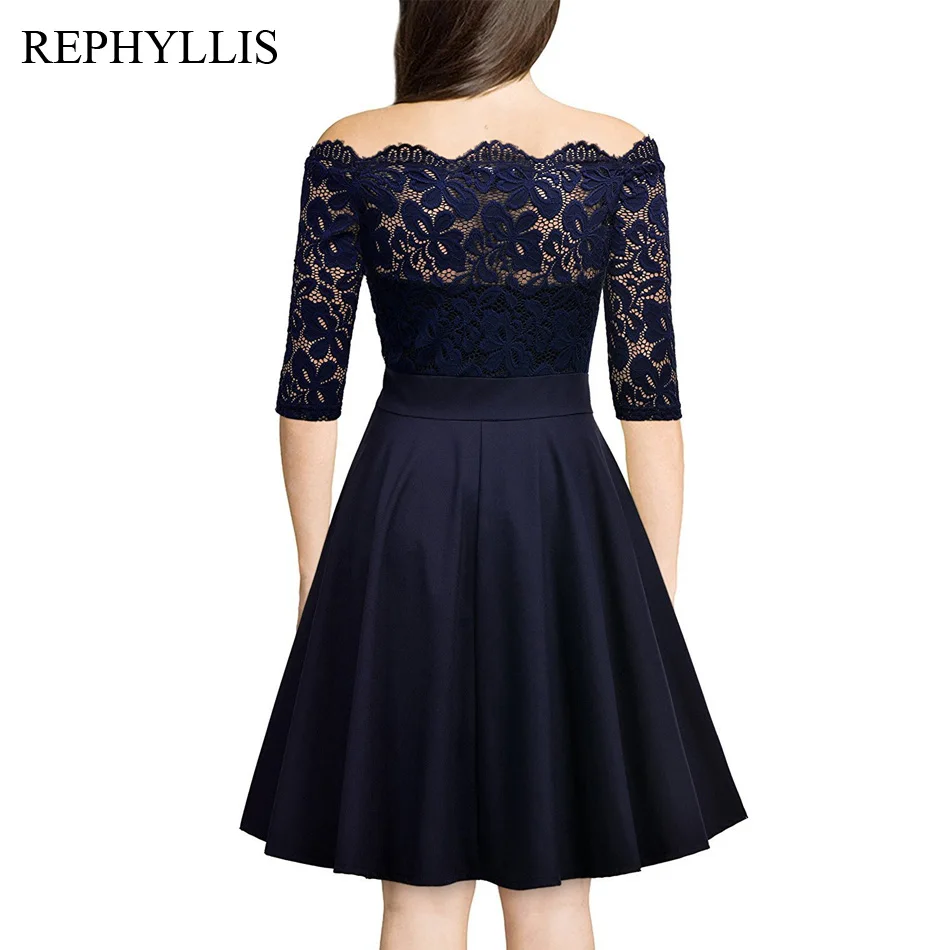 rephyllis women's retro floral lace vintage bridesmaid wedding long dress