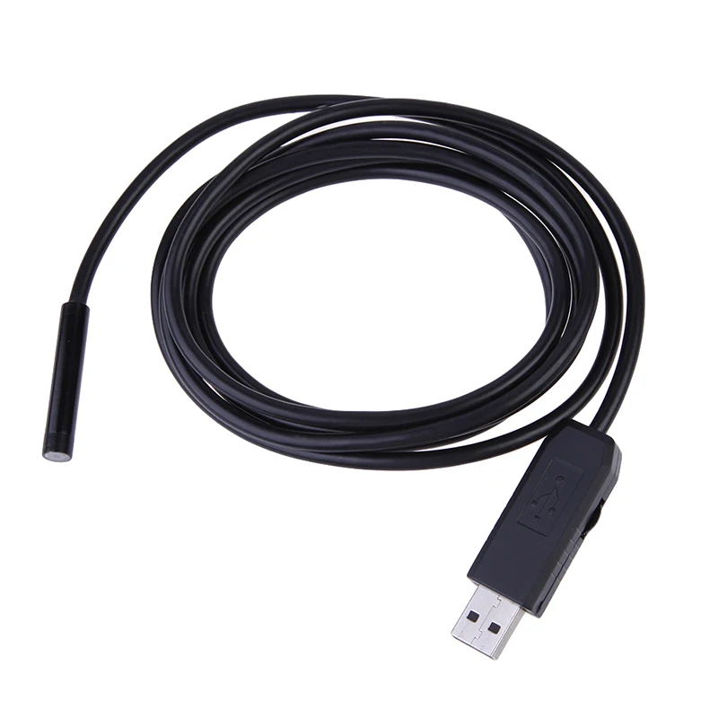 

2M Black Durable Waterproof 7mm 6 LED Cable Wire Lens USB kamera Inspection Endoscope Camera for Laptop endoscopio Accessories