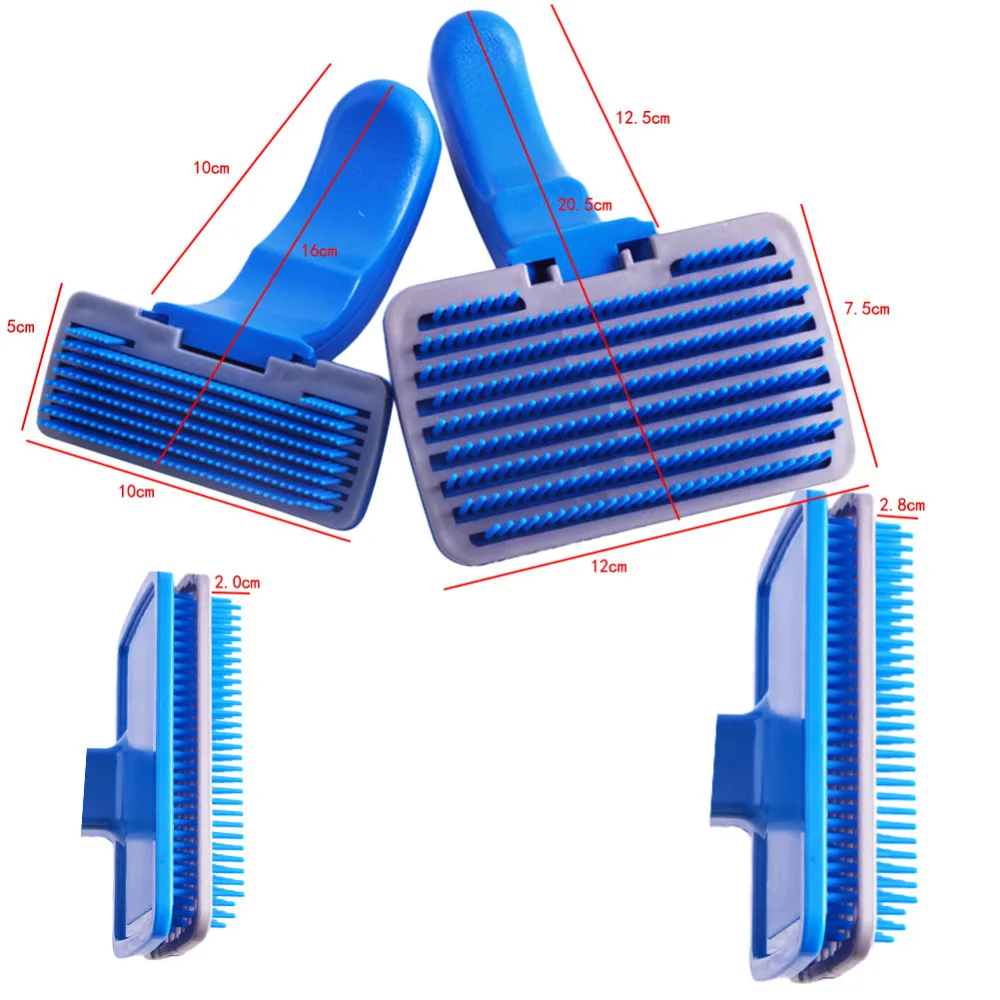 Удаление гребня. Pet King self-Cleaning Grooming Soft Brush for Cats & Dogs Set.