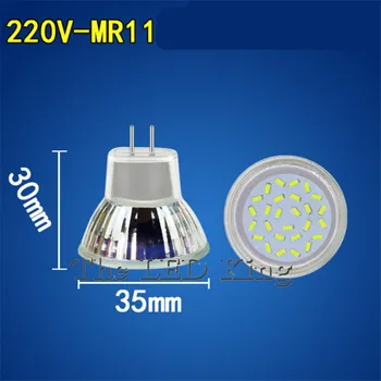 

100pcs Super Bright 3w 7w mr11 led SMD3014 26LEDS 220V LED Light Bulbs &High Power Mr 16 LED Spotlights Lamps White/Warm White
