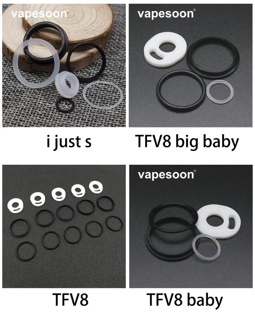 Vapesoon резиновое Силиконовое уплотнение уплотнительное кольцо для I just s/TFV8/TFV8 baby/TFV8 big baby Быстрая