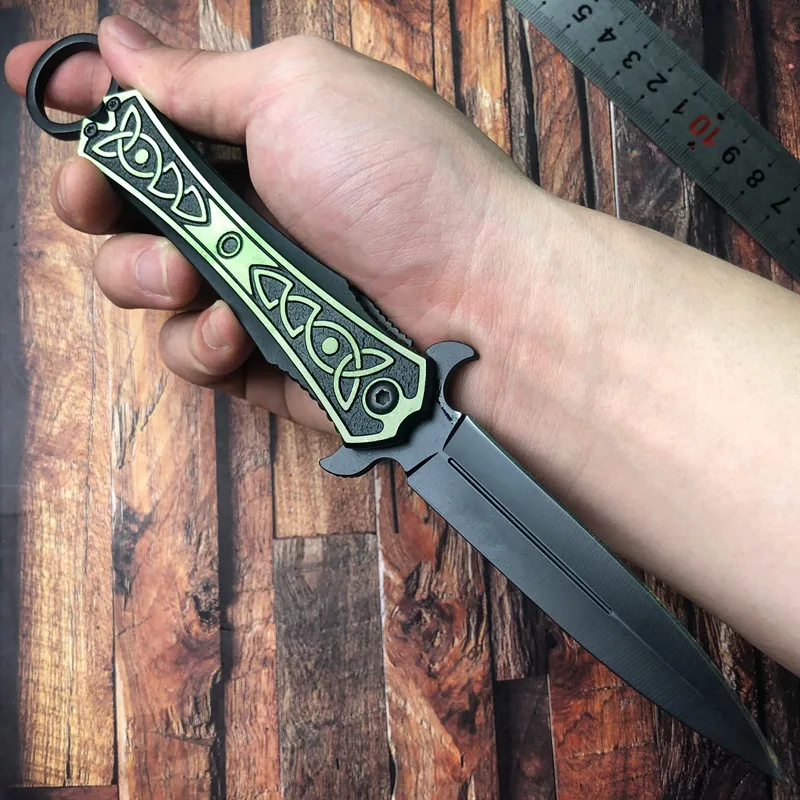 

Outdoor Tactical Folding Knife Stiletto Knives Sharp Blade for Outdoor Combat Hunting Knifes Fishing Mountaineering EDC Tool