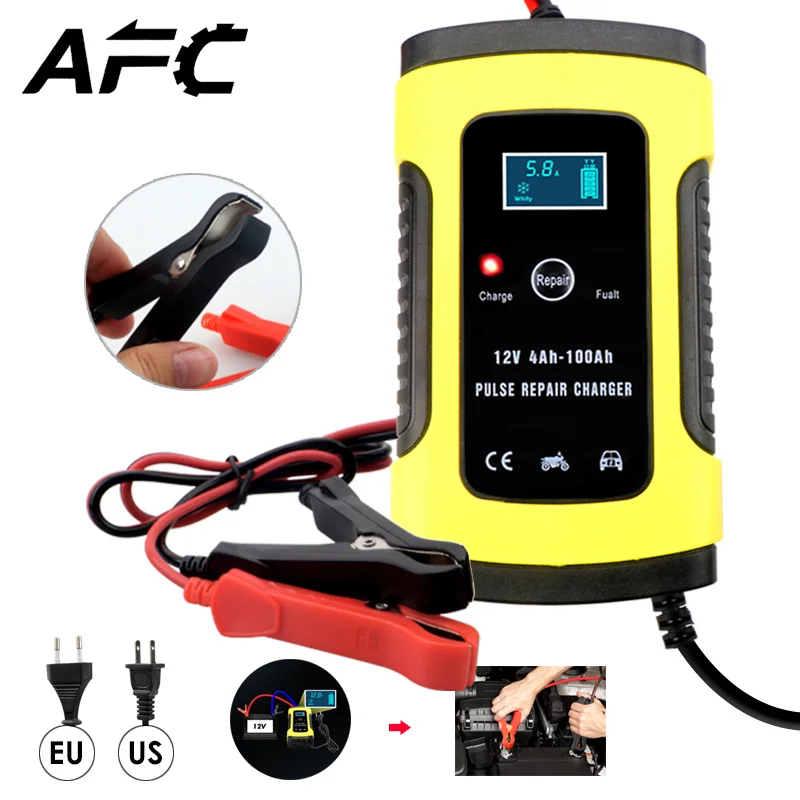 Car Battery Charger 110VTo220V Intelligent LCD Display Full Automatic Smart Fast for Auto Motorcycle LeadAcid Batteries Charging Car Battery Charger 110VTo220V Intelligent LCD Display Full Automatic Smart Fast for Auto Motorcycle LeadAcid Batteries Charging