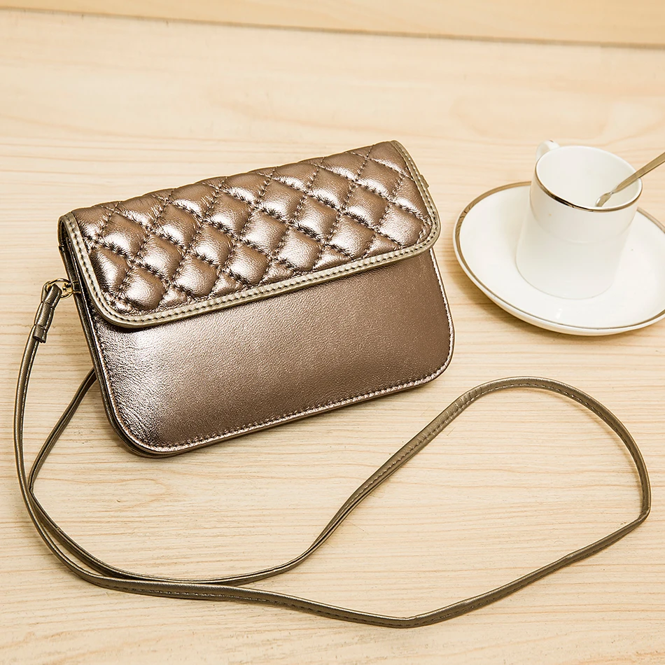 

Genuine Leather Wallet Vintage Handmade Leather Sheepskin Leather Mini Small Bag Satchel Bag female mobile phone bag
