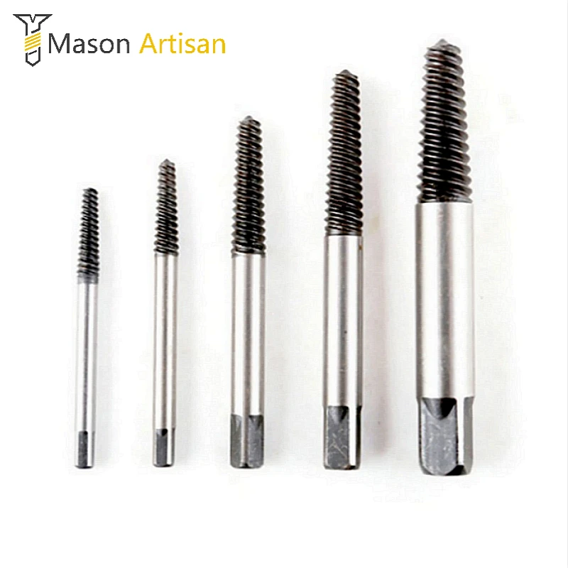 5Pcs/Set Screw Extractor 3-18mm Broken Bolt Remover For Power Tools Drill Guide Bits Set