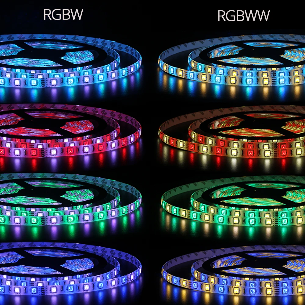 1 рулон 5 м Водонепроницаемый 12 В Светодиодные ленты Light 5050 RGB RGBW RGBWW CW+ WW красный зеленый синий диод лента светодиодный светильник домой украшение праздника