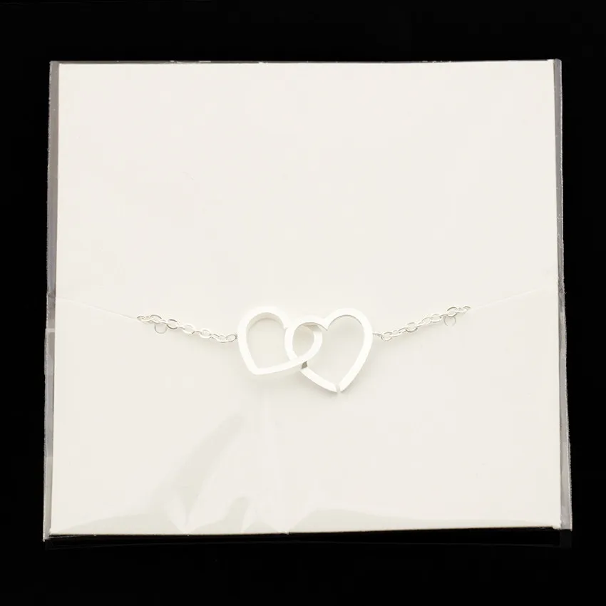 Double Heart Statement Necklace for Women 9