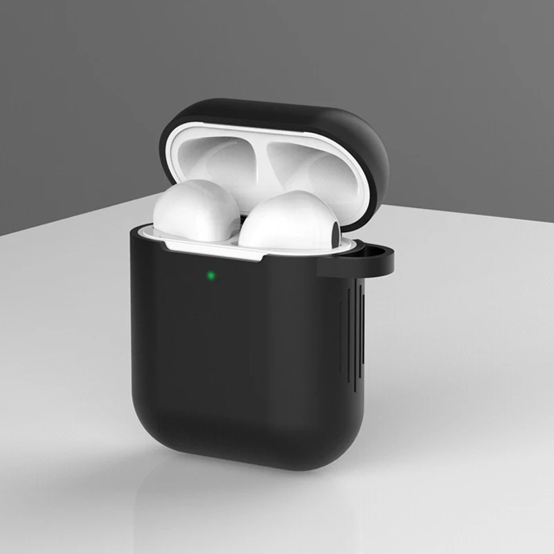 Чехол для наушников Apple AirPods 2 силиконовый чехол беспроводной Bluetooth наушники Air Pods Чехол защитный для AirPod Silm чехол