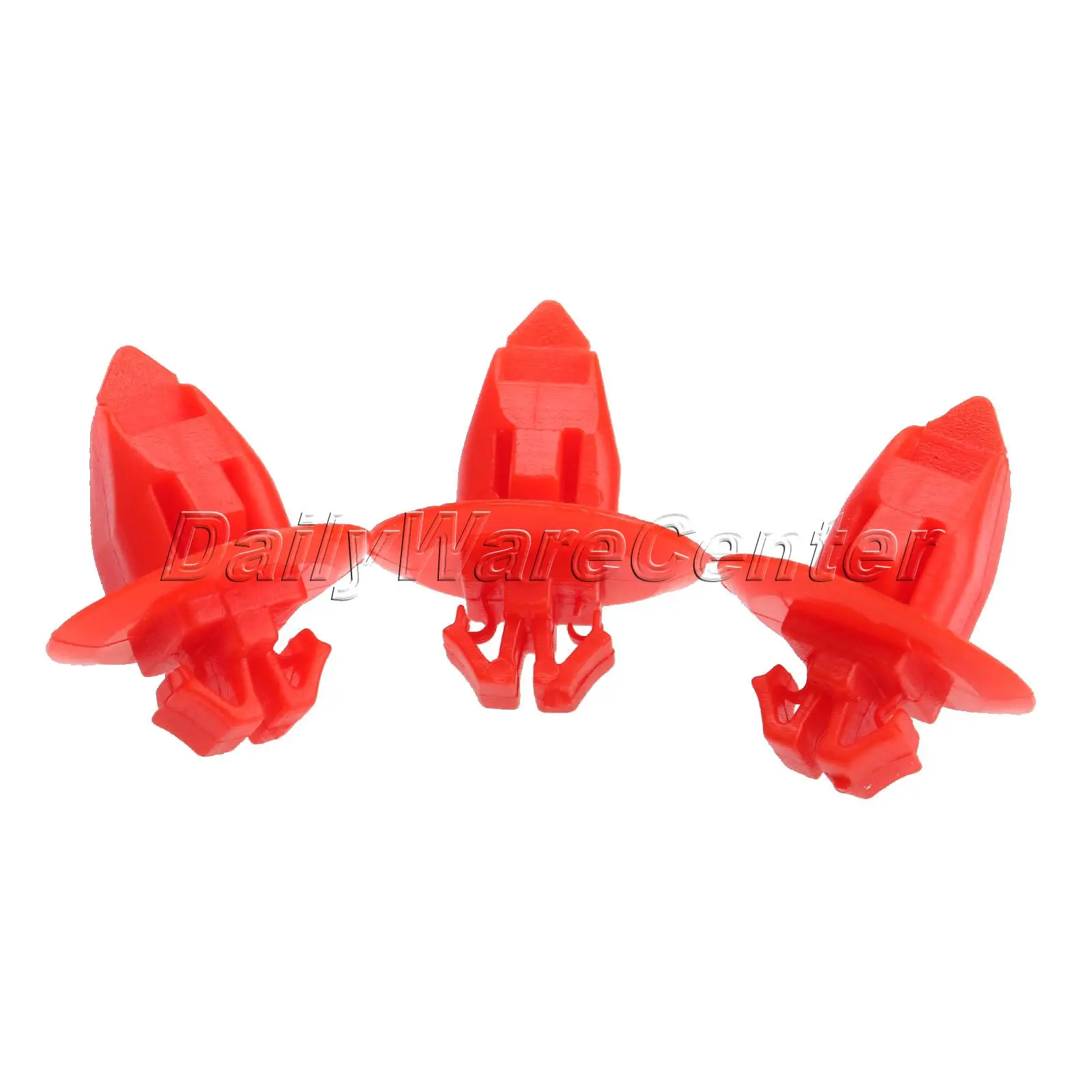 50Pcs Red Auto Retainer Fastener Fit 8mm Hole Push Type Bumper Car