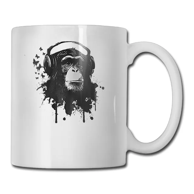 3D Ape Monkey Club Electro Motive Headphones coffee mug travel ... 3D Ape Monkey Club Electro Motive Headphones coffee mug travel ...