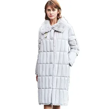 Женская зимняя куртка-пуховик, новые модные белые пуховые пальто с отворотом, женское утепленное пальто, женская куртка, зимняя верхняя одежда, пальто