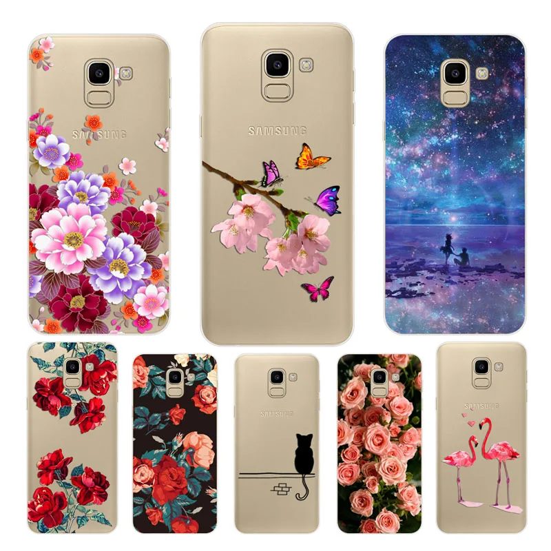 

For Samsung Galaxy J6 Case Luxury Peacock Painted Silicon Cover For Samsung J6 2018 Case For Samsung Galaxy J6 2018 J600F Coque