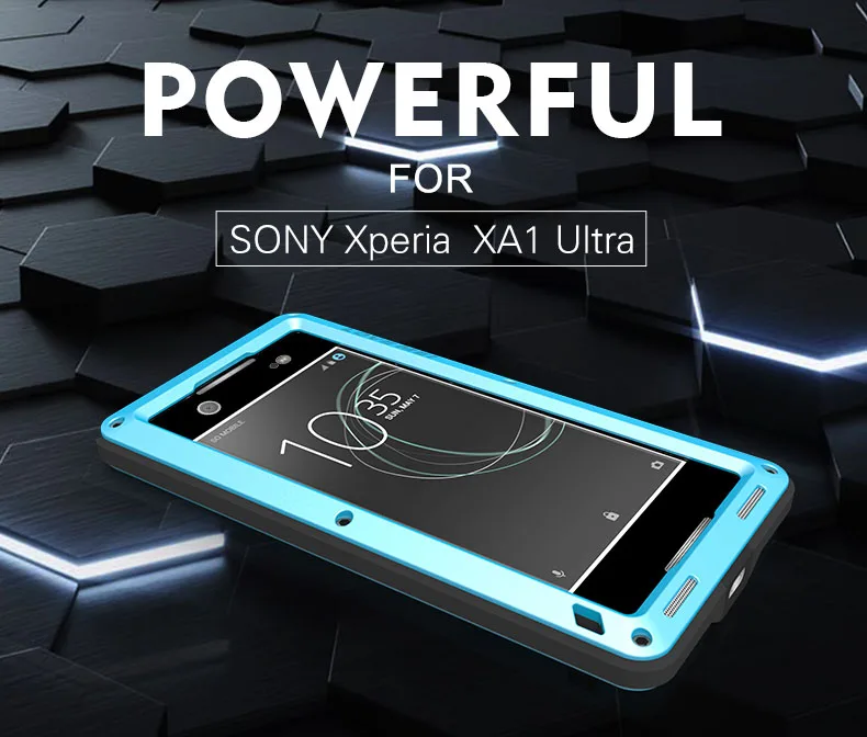 Водонепроницаемый чехол Love Mei для Sony Xperia XA1Ultra 6 0 дюйма ударопрочный алюминиевый XA1