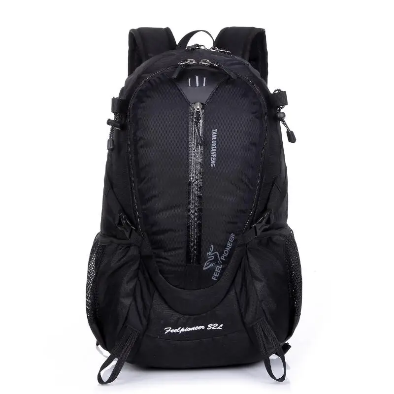 Уличная сумка 32L, рюкзак для мужчин и женщин, ультралегкий рюкзак для путешествий, велоспорта, треккинга, рюкзак, водонепроницаемый, для спорта, туризма, кемпинга, сумка - Цвет: Черный цвет