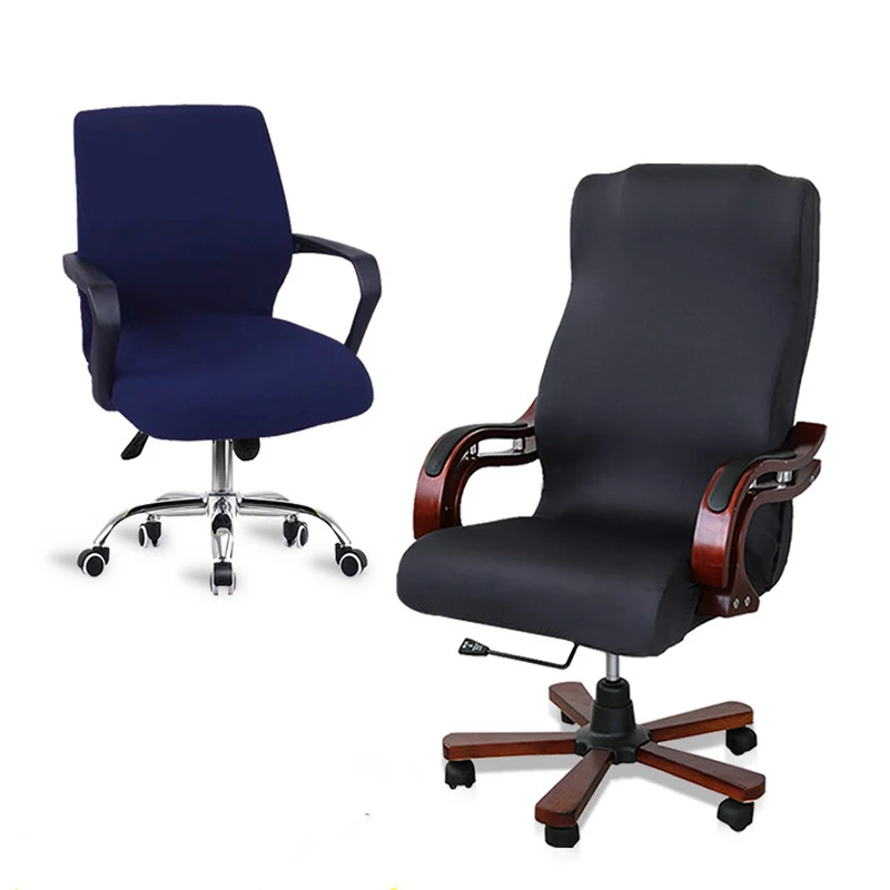 

1PC Modern Office Chair Cover Spandex S M L High Elastic Fabric Slipcover Chair Case 6 Colors Home Computer Black Chair Covers