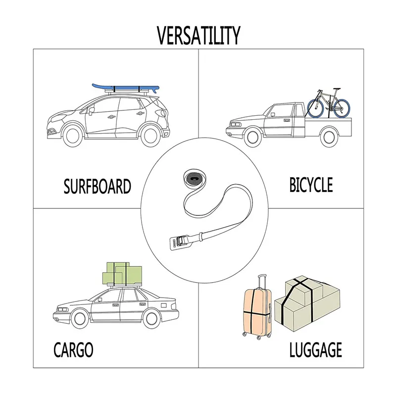 2 шт. 3 м * 2,5 см крепления галстук для серфинга каяк багажник пряжки крепления камеры сковать ремень автомобиля автобус Топ велосипед стойку