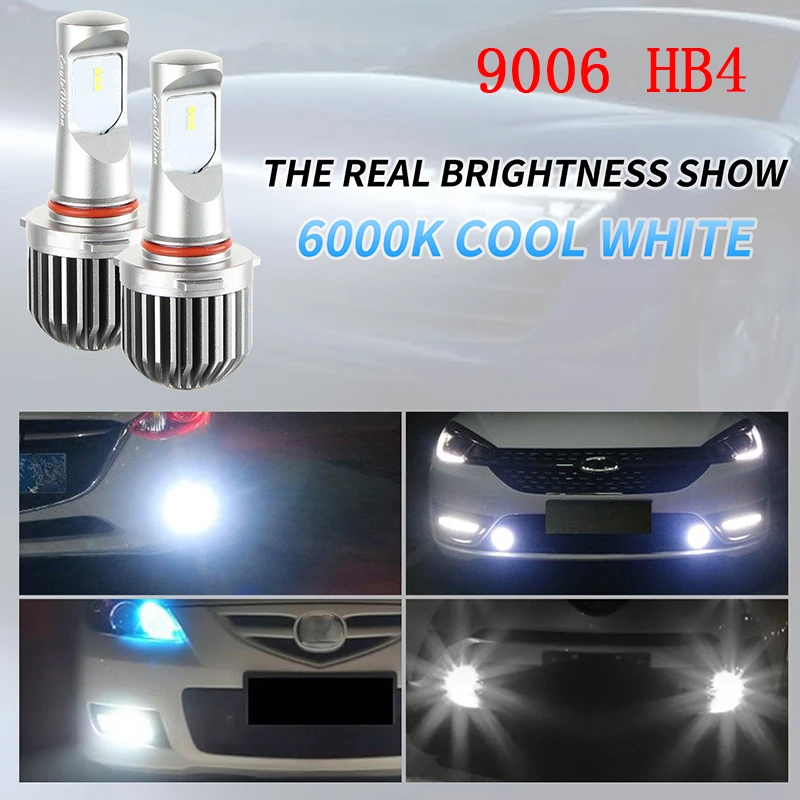 2 шт. DC 9-30 V IP67 Противотуманные фары Выделите COB 9006 HB4 6000 K Автомобильные фары лампы подходят для всех транспортных средств
