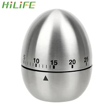 HILIFE herramientas de cocina temporizador de cocina huevo de acero inoxidable 60 minutos alarma mecánica reloj contador