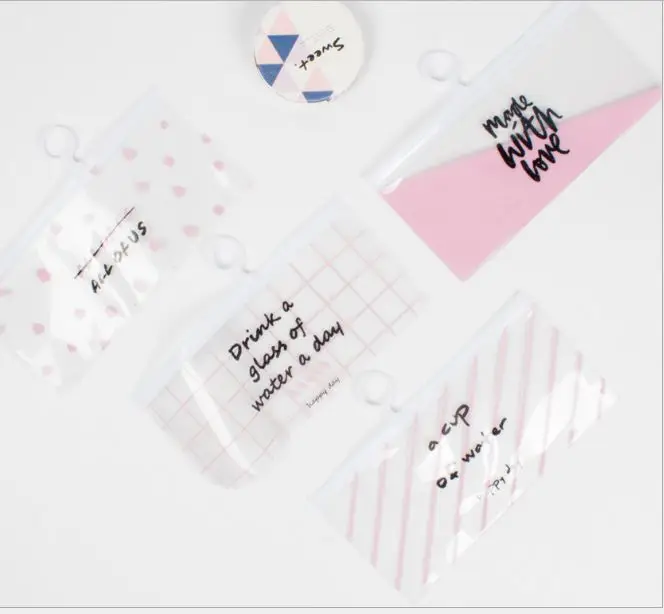 

Korean Cute Pink Cartoon Animal PVC Waterproof School Pencil Cases Stationery Pencilcase Kawaii Bag Girls Pencil Case For School