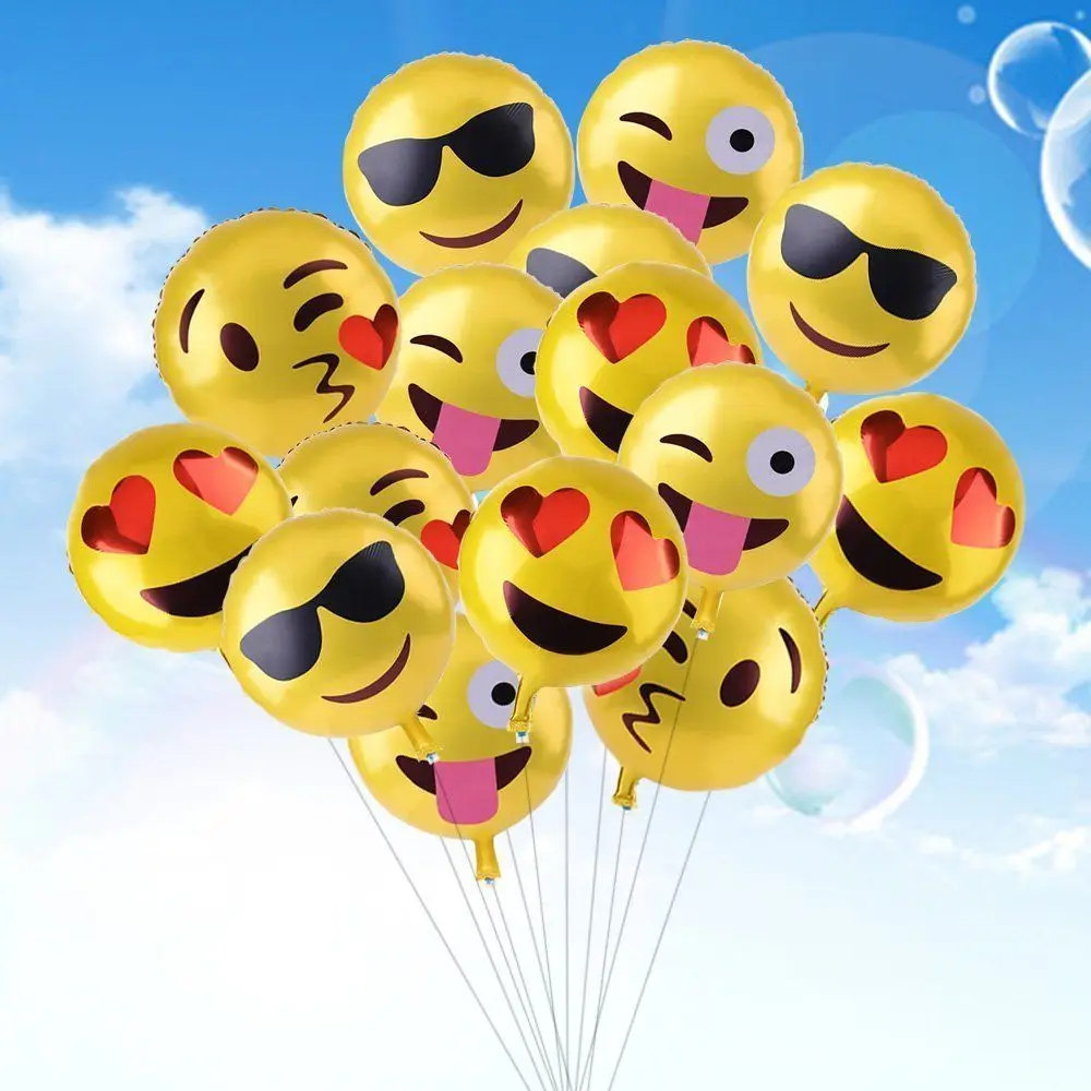 Buy 45cm Emoji foil balloon birthday wedding decor