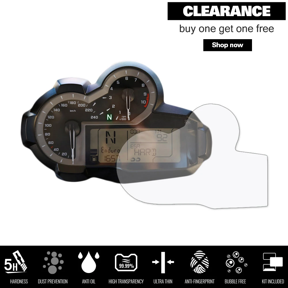 

For BMW R1200 GSA LC 2014-2017 /R1200GS LC 2013-2017 Cluster & GPS Navigator Scratch Protection Film Screen Protector