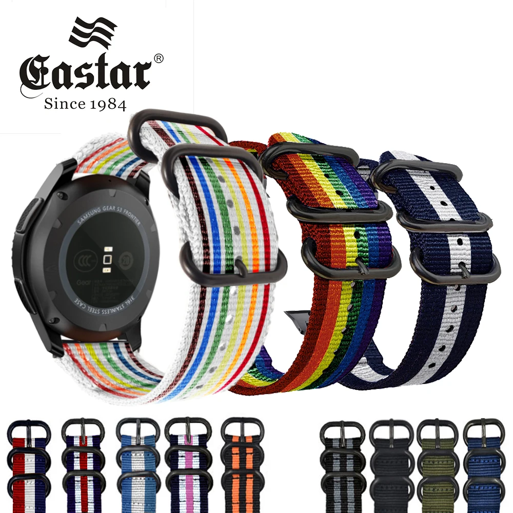 Цветной нейлоновый ремешок для samsung gear S3 s2 sport Frontier Classic Watch Band для xiaomi huami amazfit bip pace lite ремешок