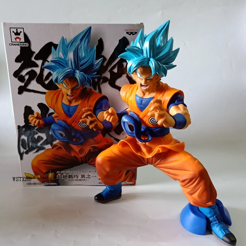 

WSTXBD BANPRESTO Dragon Ball Z DBZ DXF Absolute SSJ Blue Goku PVC Action Figure Toys Figurals Model Dolls Vol.01