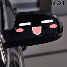 Smiling Face Car Sticker Cartoon Rearview Mirror Decal For Motorcycle