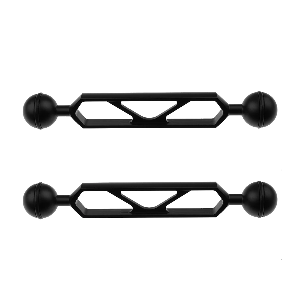Pack of 2 Pieces 6'/ 15.24cm Double 1' Ball Arm for Connecting Strobe/Video Light to Underwater Housing Tray/Handle 
