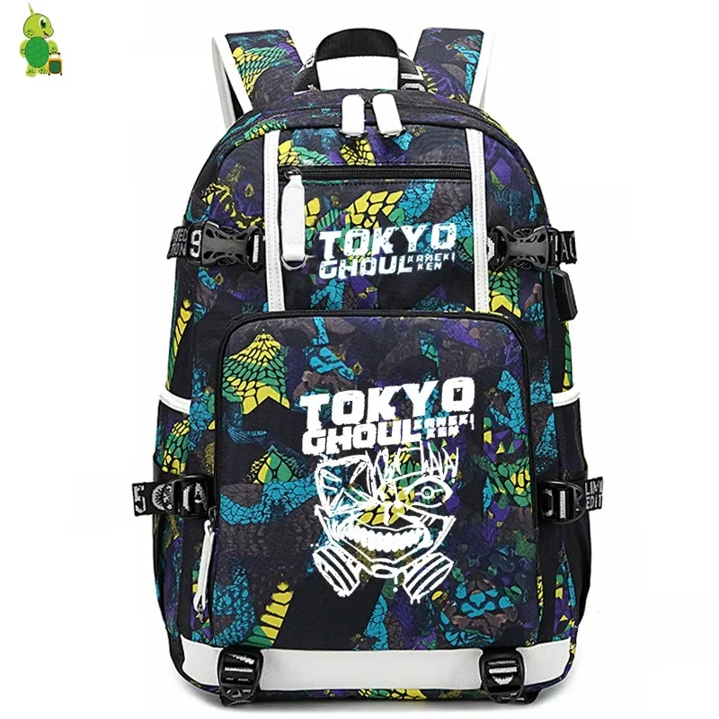 Anime Tokyo Ghoul Backpack School Bags for Teenage Girls Boys Large Capacity Laptop Backpack Fashion Travel Bags Casual Rucksack - Color: 8