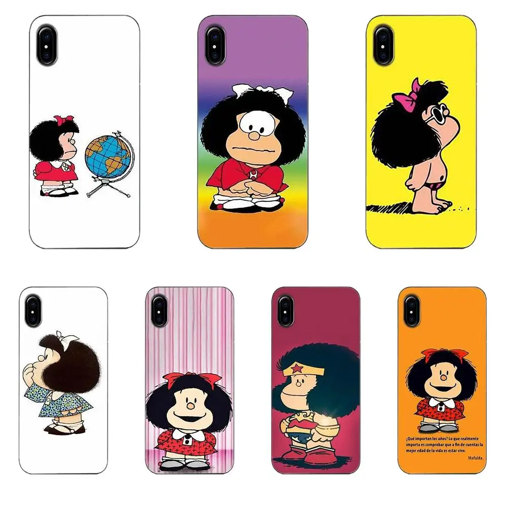 

Oedmeb Portugal Fashion Design Cell Case Mafalda For Apple iPhone X XS Max XR 4 4S 5 5C 5S SE 6 6S 7 8 Plus