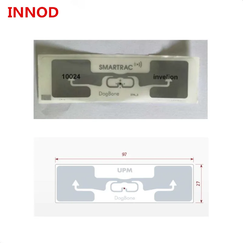 

impinj monza chip 860-960MHz long distance UHF Passive Smart wet inlay Sticker Smartrac Dogbone RFID tag