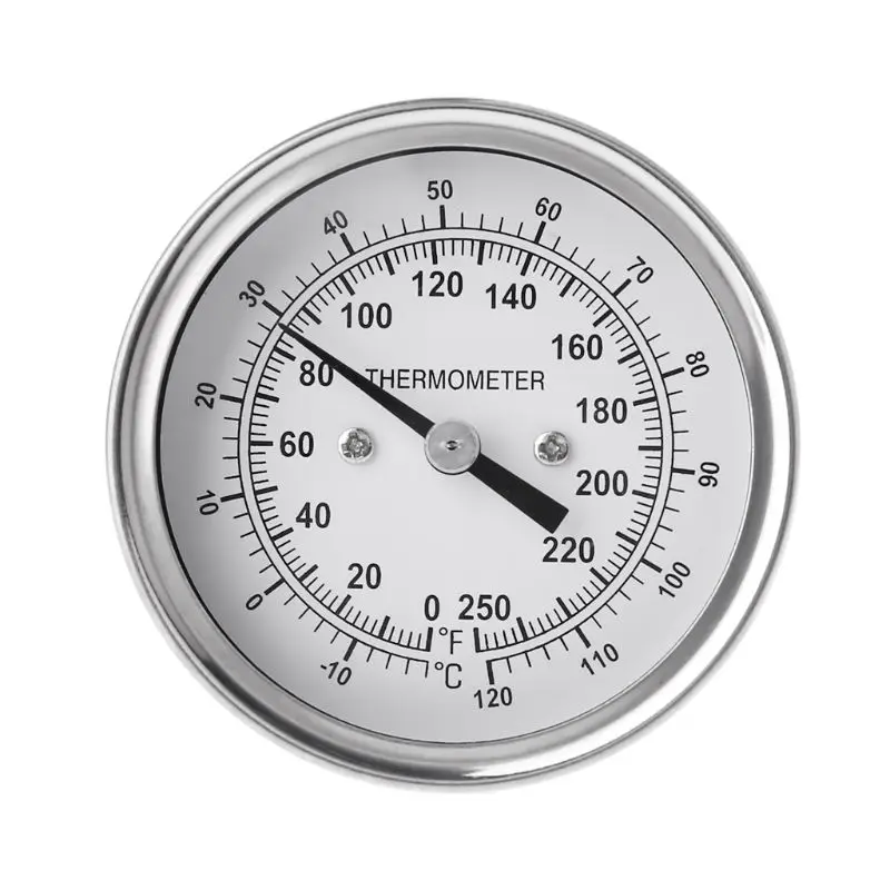 Домашний термометр для пивоварения из нержавеющей стали по Цельсию по Фаренгейту дистилляционный датчик температуры биметаллический 1/2 ''NPT