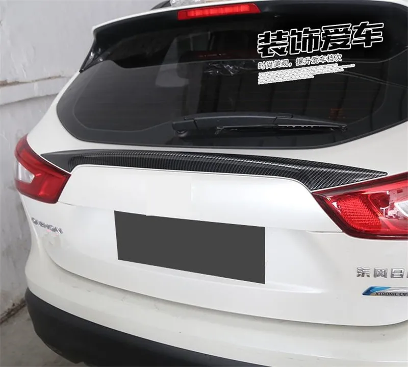 

ACCESSORIES FIT FOR 206-2018 NISSAN QASHQAI J11 CHROME REAR TRUNK HATCH LIFTGATE DOOR SOPILER COVER MOLDING BAR STRIP