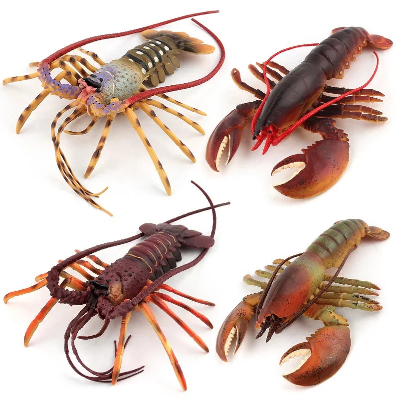 

plastic animals lobster model educational toys for children japanese anime dolls model kit action figure anime toys set for Boys