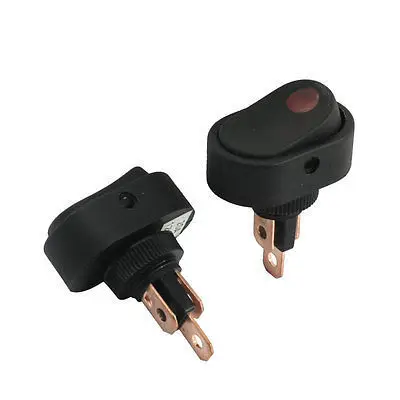 Бесплатная доставка! DC 12V 20A 3 Pin SPDT ON/ON Панель овальной лодки тумблер черный 2 шт |