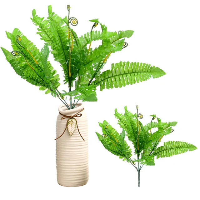 Artificial Floral Boston Fern Silk Fake Plant Foliage Silk Potted Ferns
