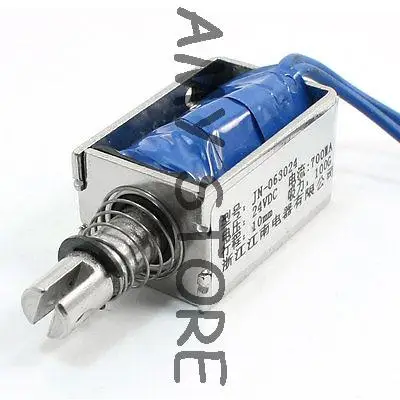 DC24V 700mA Весна нагрузки Линейное движение Электромагнитный Электромагнит 10 мм 100 г
