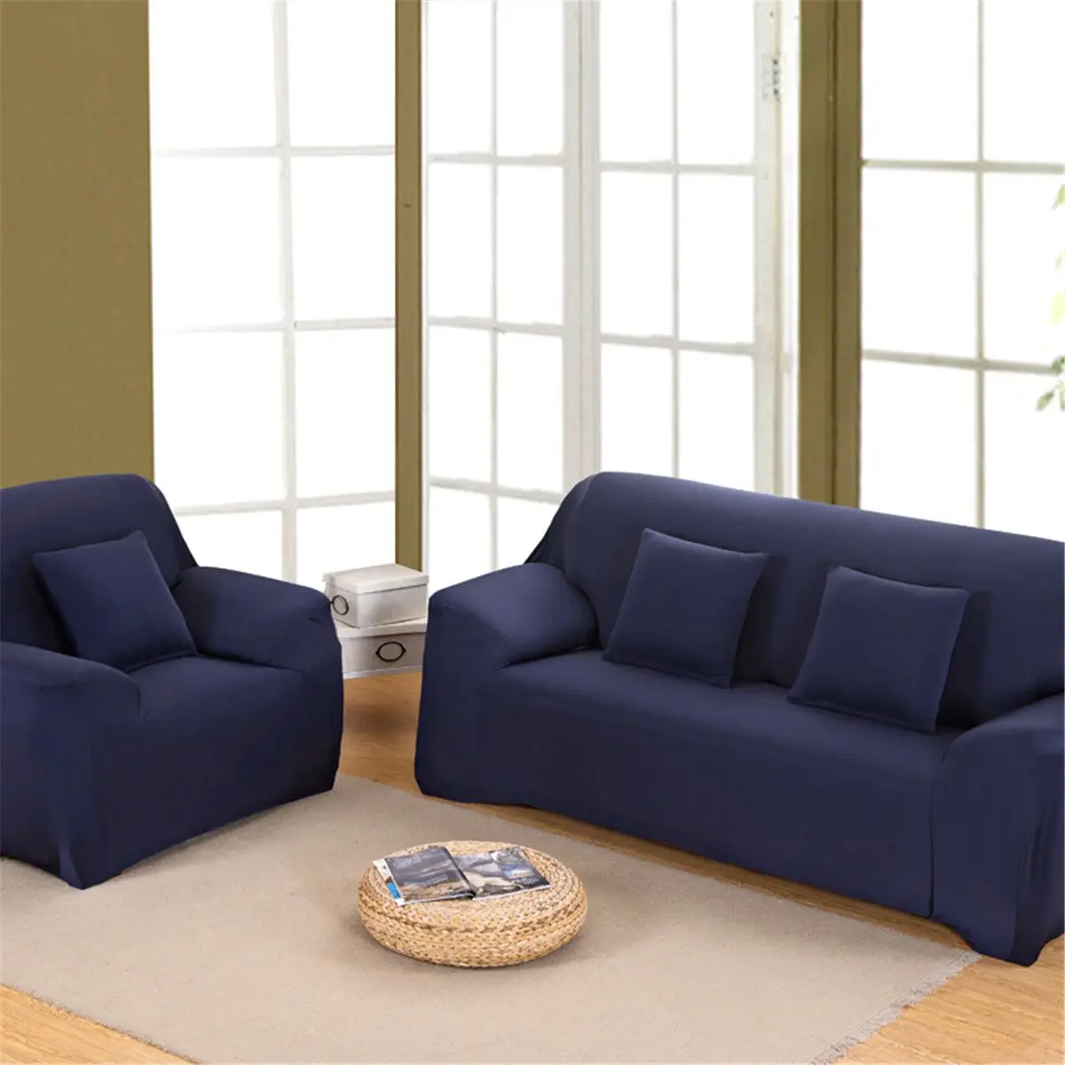 

1/2/3/4 Seat Stretch Sofa Cover Couch Removable Anti-Slip Slipcover Protector Polyester Cover Case Bag Home Textiles Adjustable