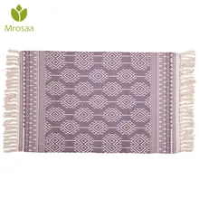 Скандинавские хлопковые тканые ковры с кисточками, ковер для спальни, покрывало, ковер, коврик 60x130 см, простой современный стол, Ruuner, кухонный коврик, домашний декор