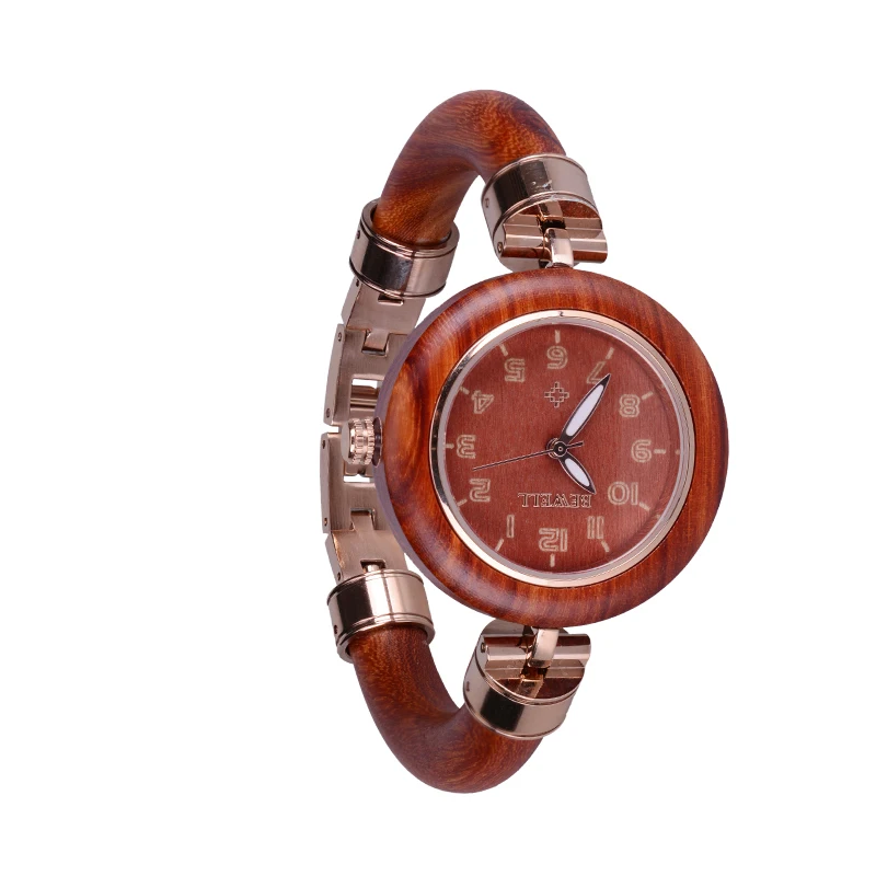 BEWELL модные красные женские деревянные часы с японским механизмом hardlex деревянные модные часы для девушек деревянные наручные часы 151A