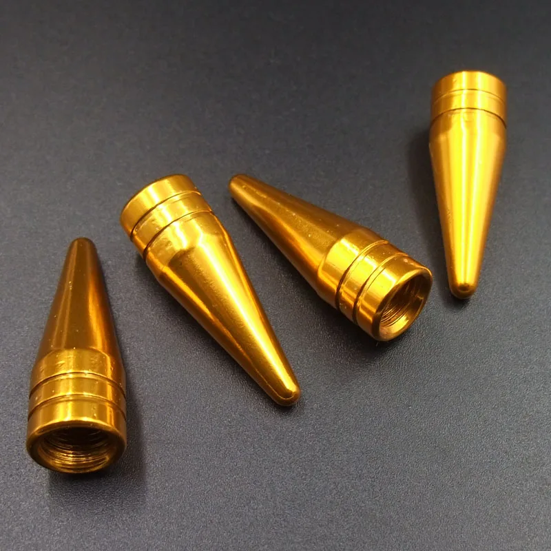 4pcs Golden Universal Long Spiked Car Wheel Tire Valve Air Stem Dust Caps Cover Truck Auto Vehicle Motorcycle Bicycle Accessory |