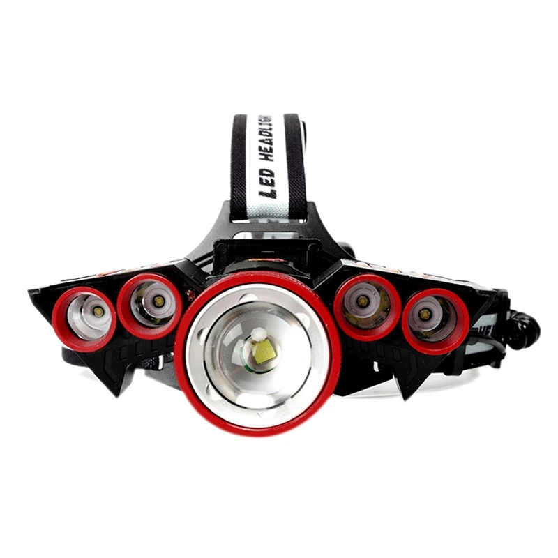 

Charging Sensor Headlight T6 Charging Led Glare Zoom Zoom Outdoor Fishing Headlights Us Plug
