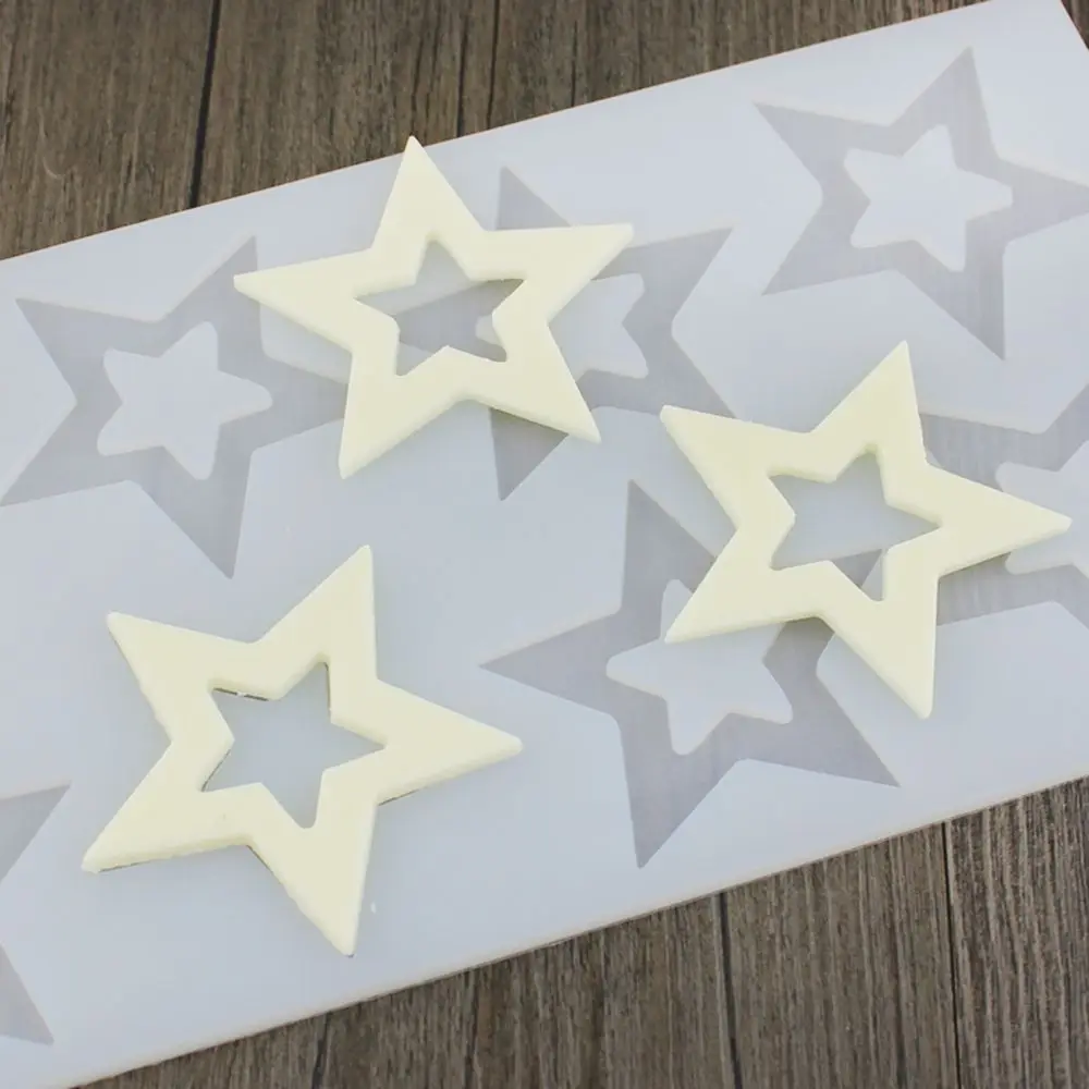 Модные DIY 3D Star Форма силиконовые формы украшения торта инструменты кекс торт Toppers
