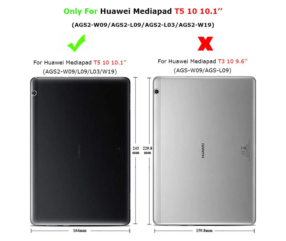 Планшетный чехол для huawei MediaPad T5 10,0 магнитной застежкой из искусственной кожи чехол для huawei Медиа Pad AGS2-W09 AGS2-L09 AGS2-L03 AGS2-W19 10,1"