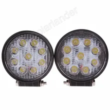 2 шт. 27 Вт светодиодный рабочий свет высокой мощности Светодиодный внедорожный свет круглый внедорожный светодиодный рабочий светильник круглый точечный луч