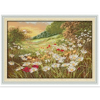 

Beautiful Flowers (2) DIY Set Embroidery Cross Set Needlework Home decoration Home Decor Chinese Counted Cross Stitch Pattern