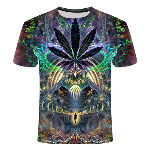 Летний стиль Мужская футболка красочные Галактика космический психоделический цветочный 3D принт Женская/мужская футболка хип хоп повседневные футболки Топы - Цвет: TX222