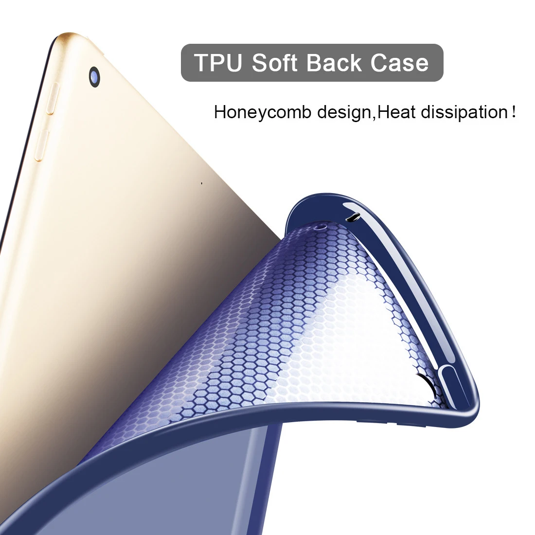 Для iPad 9 7 2018 чехол PU трехслойный умный TPU мягкая задняя подставка для планшетов 6