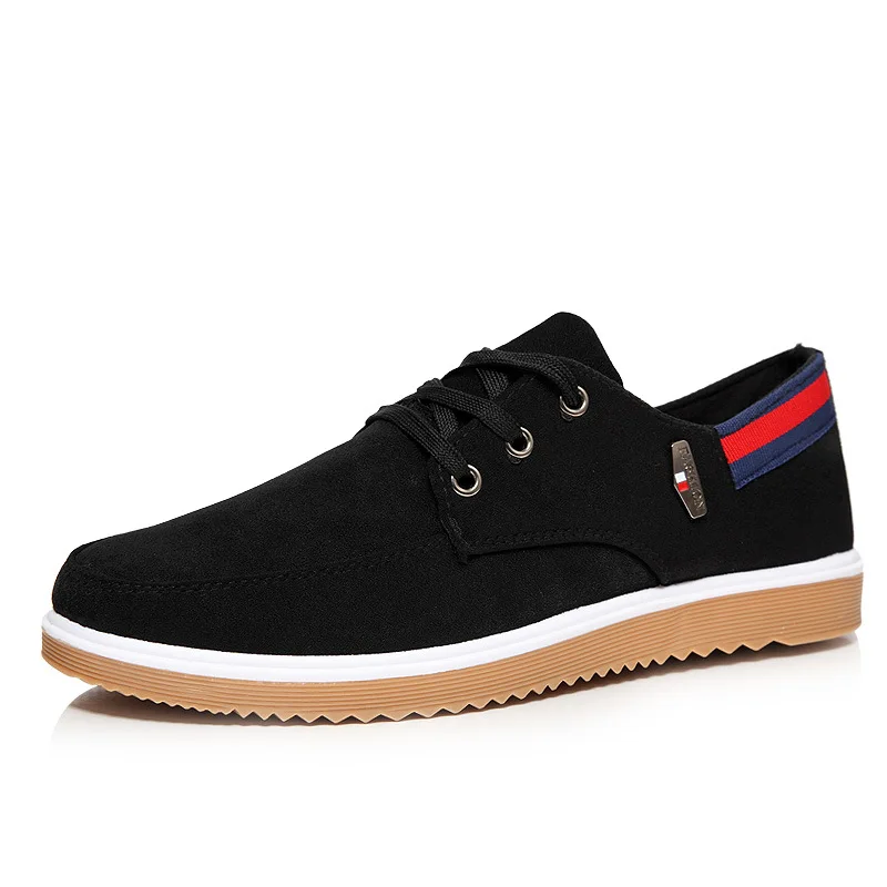 30% OFF Spring and Summer Men's Casual Shoes Men Black Brown Lace Patchwork Breathable Comfortable Flat | Обувь